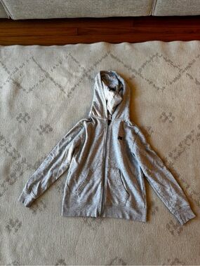 New Balance Light Gray Hoodie with White Logo